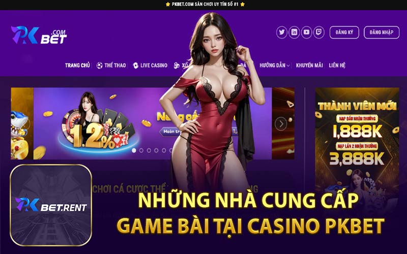 Những Nhà Cung Cấp Game Bài Tại Casino PKBET
